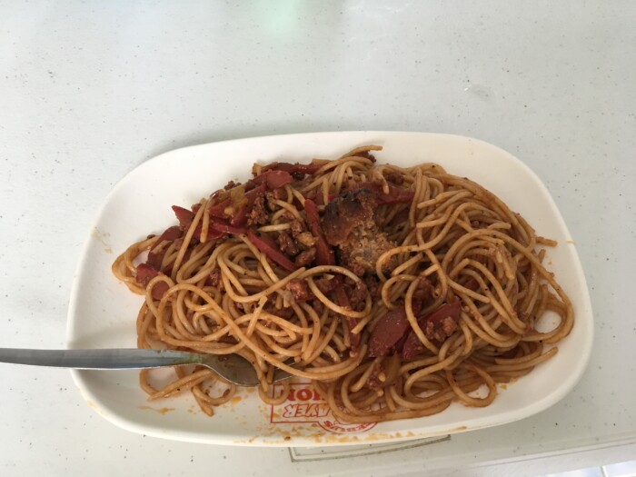 アルビンが作ったスパゲッティ