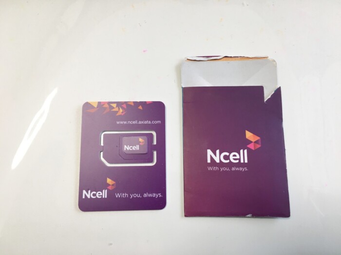 NcellのSIMカード